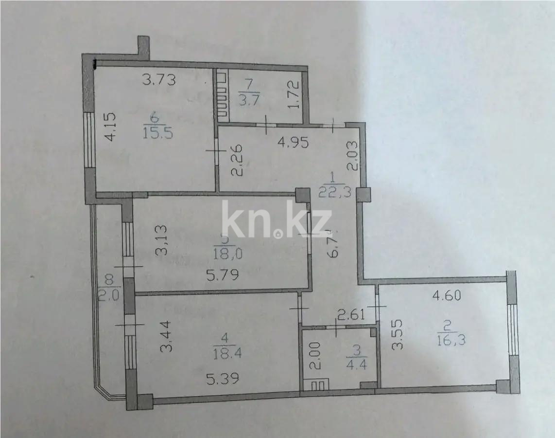 Продажа 3-комнатной квартиры, 101.2 м², пр. Мангилик Ел, дом  22 в Астане - фото 6