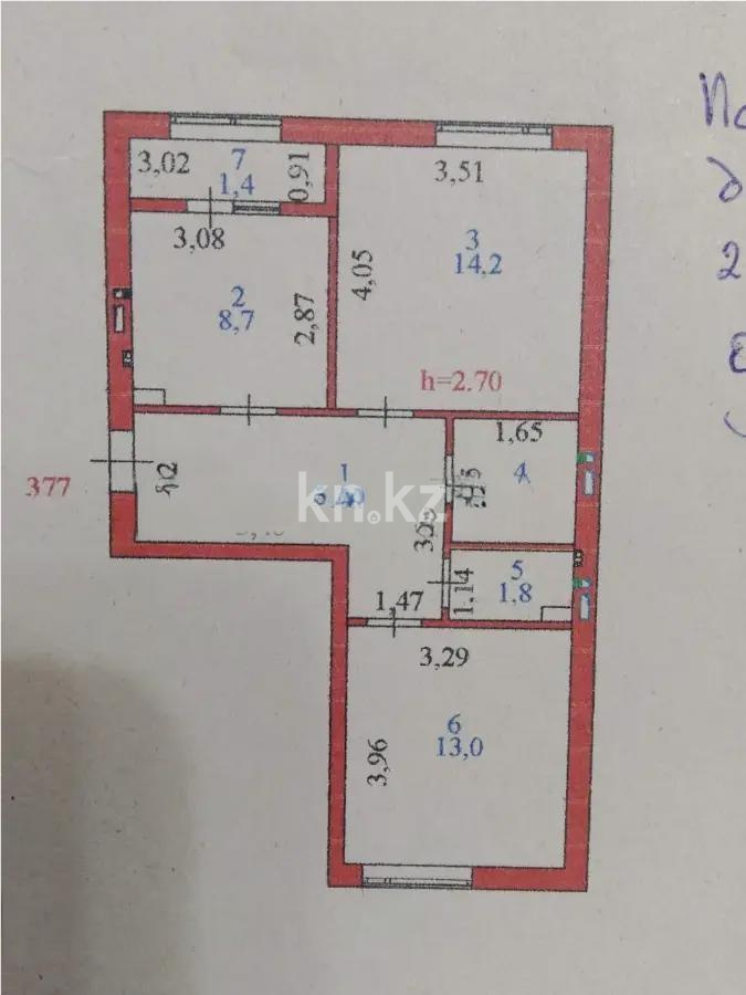 Продажа 2-комнатной квартиры, 53.5 м², ул. Байтурсынова, дом  40а в Астане - фото 7