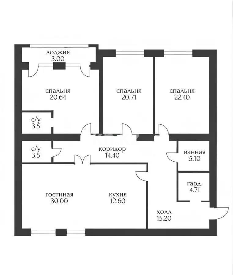 Продажа 4-комнатной квартиры, 155.76 м² - Продажа квартир в р-не Сарыарка Астаны - страница 3 фото 1 из 1