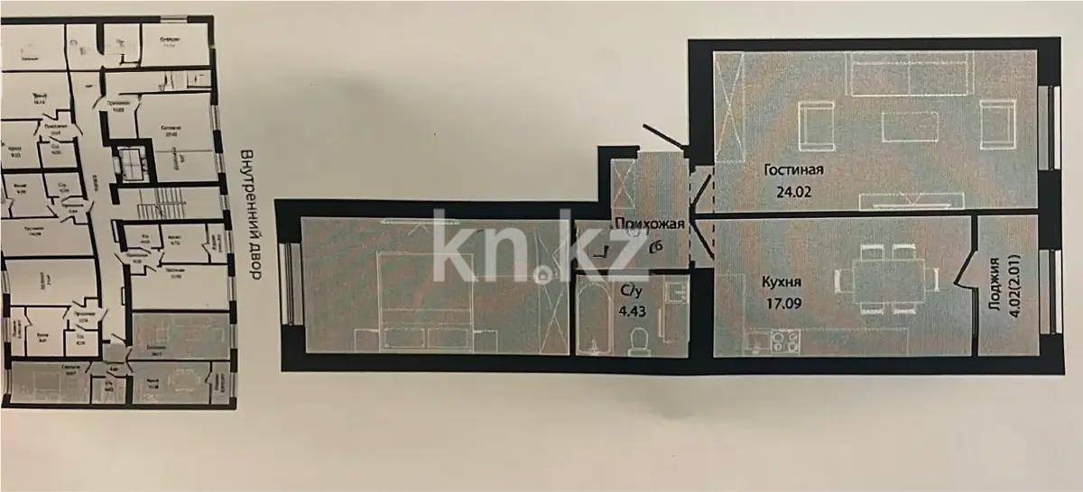 Продажа 2-комнатной квартиры, 70 м² в Астане