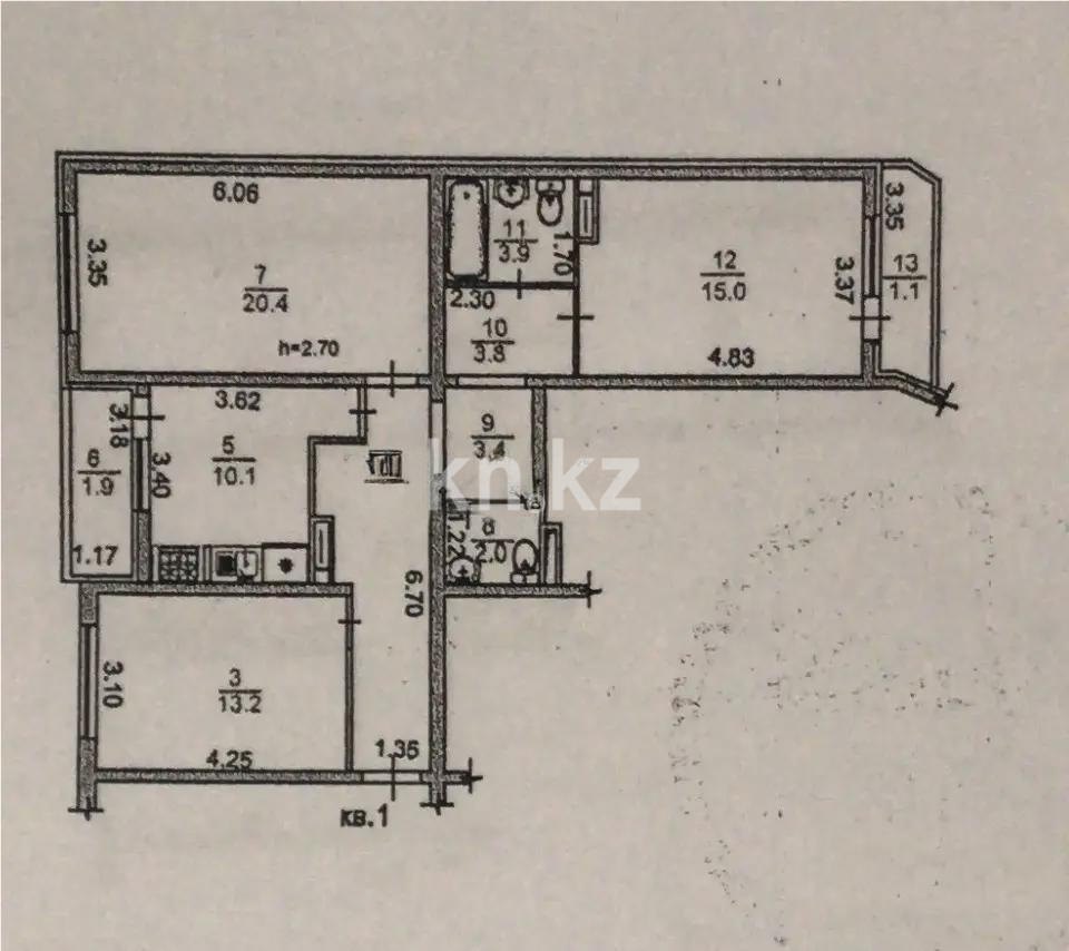 Продажа 3-комнатной квартиры, 86.3 м² в Алматы - фото 5