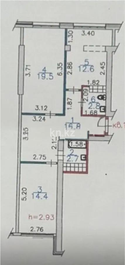 Продажа 3-комнатной квартиры, 70 м², ул. Варламова, дом  1/3б - Продажа  трехкомнатных квартир в новостройках Алматы без посредников фото 6 из 6