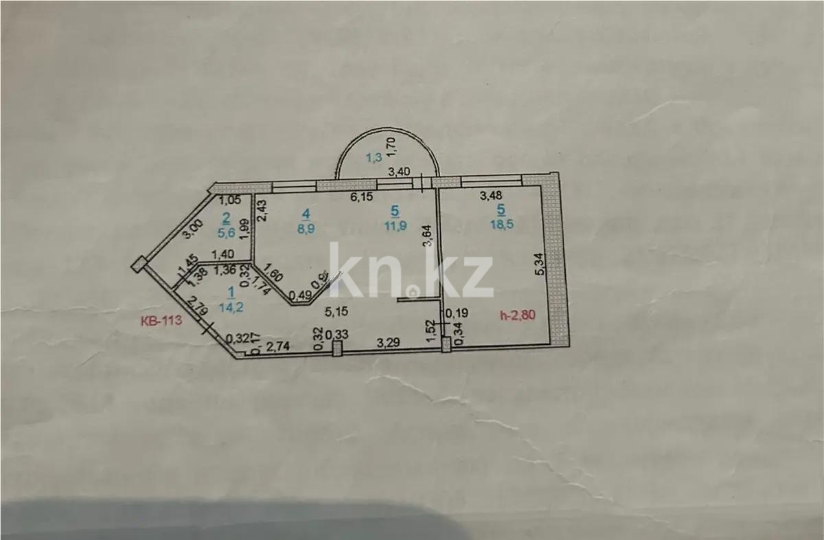 Продажа 2-комнатной квартиры, 60.4 м², ул. Иманова, дом  17 - Продажа  двухкомнатных квартир в новостройках Астаны без посредников фото 4 из 4
