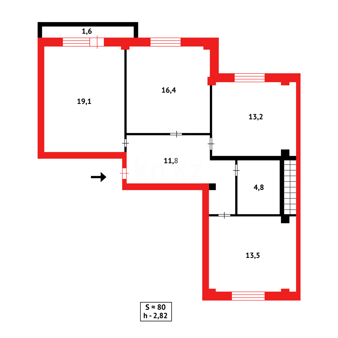 Продажа 3-комнатной квартиры, 80 м² в Караганде - фото 14