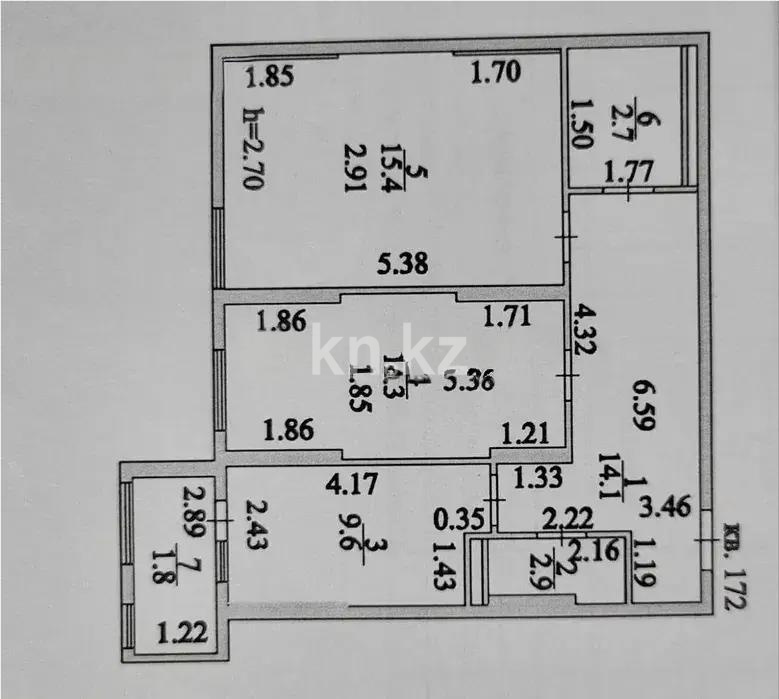Продажа 2-комнатной квартиры, 61 м², ул. Е-430, дом  2 - Продажа квартир в Казахстане фото 6 из 6