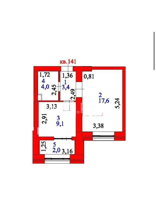 Продажа 2-комнатной квартиры, 36.1 м², ул. Казыбек би, дом  7/1 - Продажа  двухкомнатных квартир в новостройках Астаны без посредников фото 1 из 1