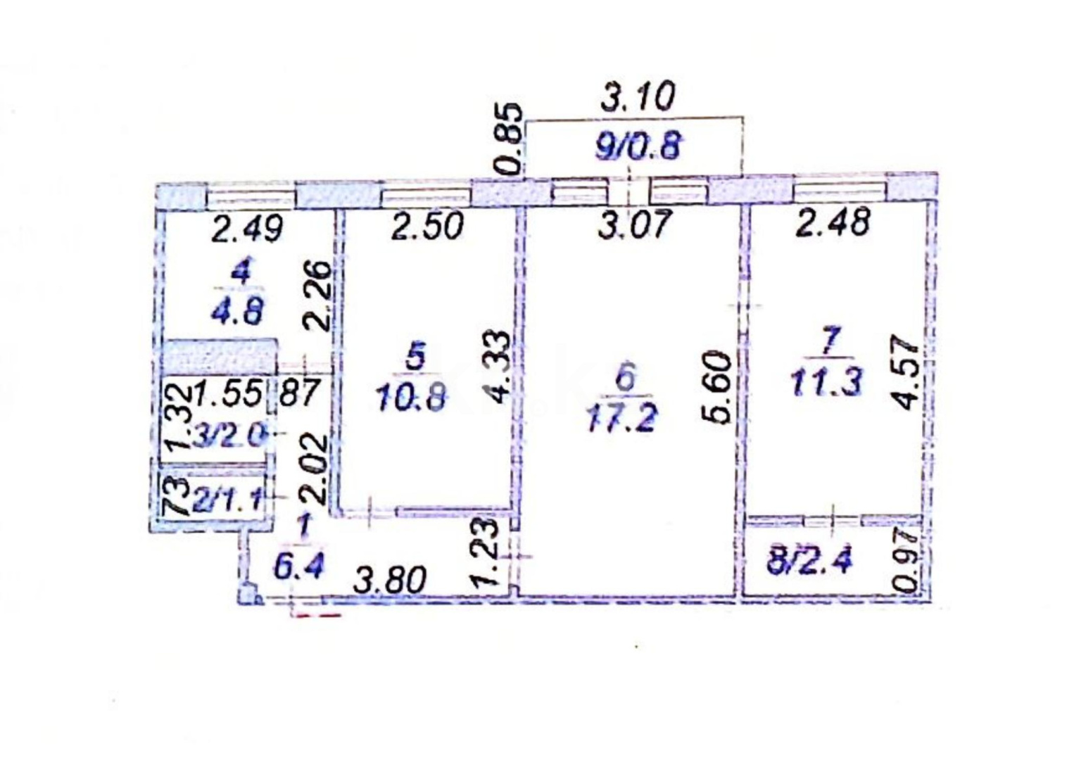 Продажа 3-комнатной квартиры, 56.8 м² - Недвижимость в Темиртау - страница 2 фото 1 из 1