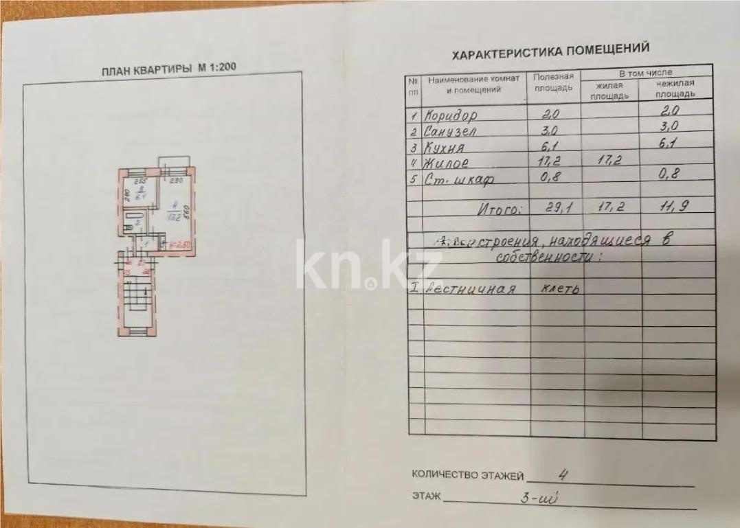 Продажа 1-комнатной квартиры, 30 м² - Недвижимость в Казахстане - страница 32 фото 1 из 1