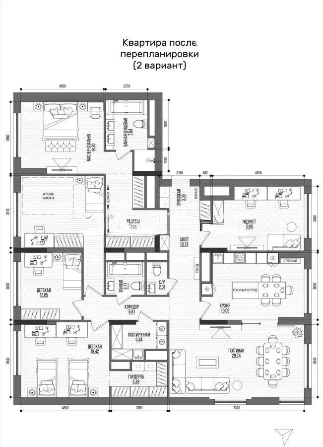 Продажа 6-комнатной квартиры, 185 м² - Продажа пятикомнатных и более квартир в Астане - страница 2 фото 1 из 1