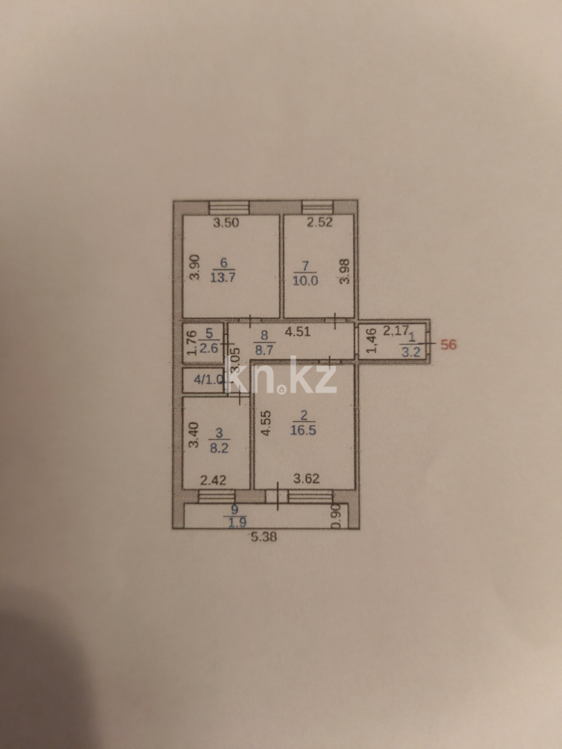 Продажа 3-комнатной квартиры, 63.9 м² - Продажа квартир от собственников в Караганде фото 16 из 16