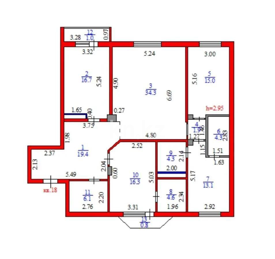 Продажа 4-комнатной квартиры, 138 м², пр. Кабанбай батыра, дом  7/2 в Астане - фото 6