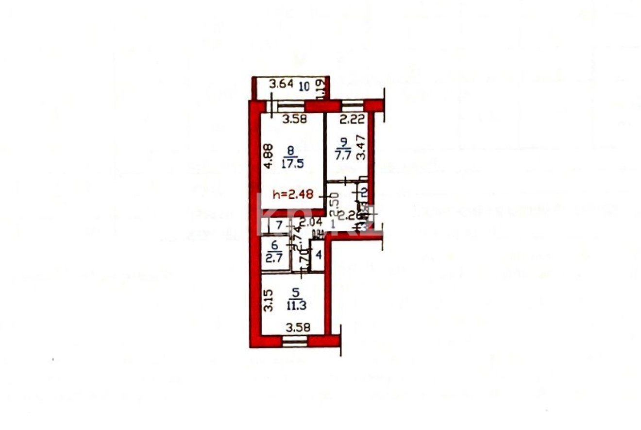 Продажа 2-комнатной квартиры, 54.2 м² - Продажа квартир в Усть-Каменогорске фото 16 из 16