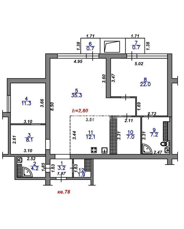 Продажа 4-комнатной квартиры, 113 м² - Продажа  четырехкомнатных квартир в новостройках Алматы - страница 3 фото 6 из 6