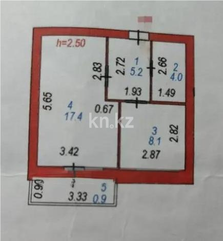 Продажа 1-комнатной квартиры, 38 м², ул. Косшыгулулы, дом  11/3 - Продажа квартир в Астане фото 6 из 6