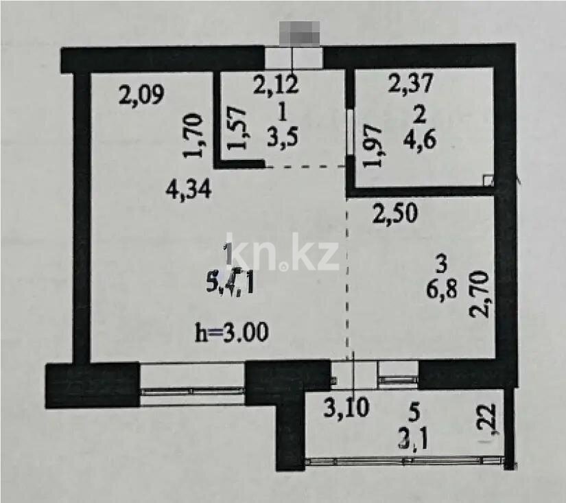 Продажа 1-комнатной квартиры, 34.1 м² в Астане - фото 4
