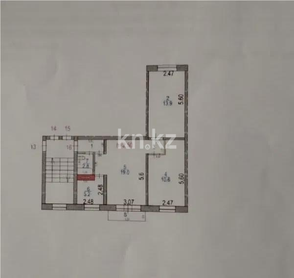 Продажа 3-комнатной квартиры, 56 м², ул. Алимхана Ермекова, дом  41 - Продажа  трехкомнатных квартир в Абае фото 6 из 6