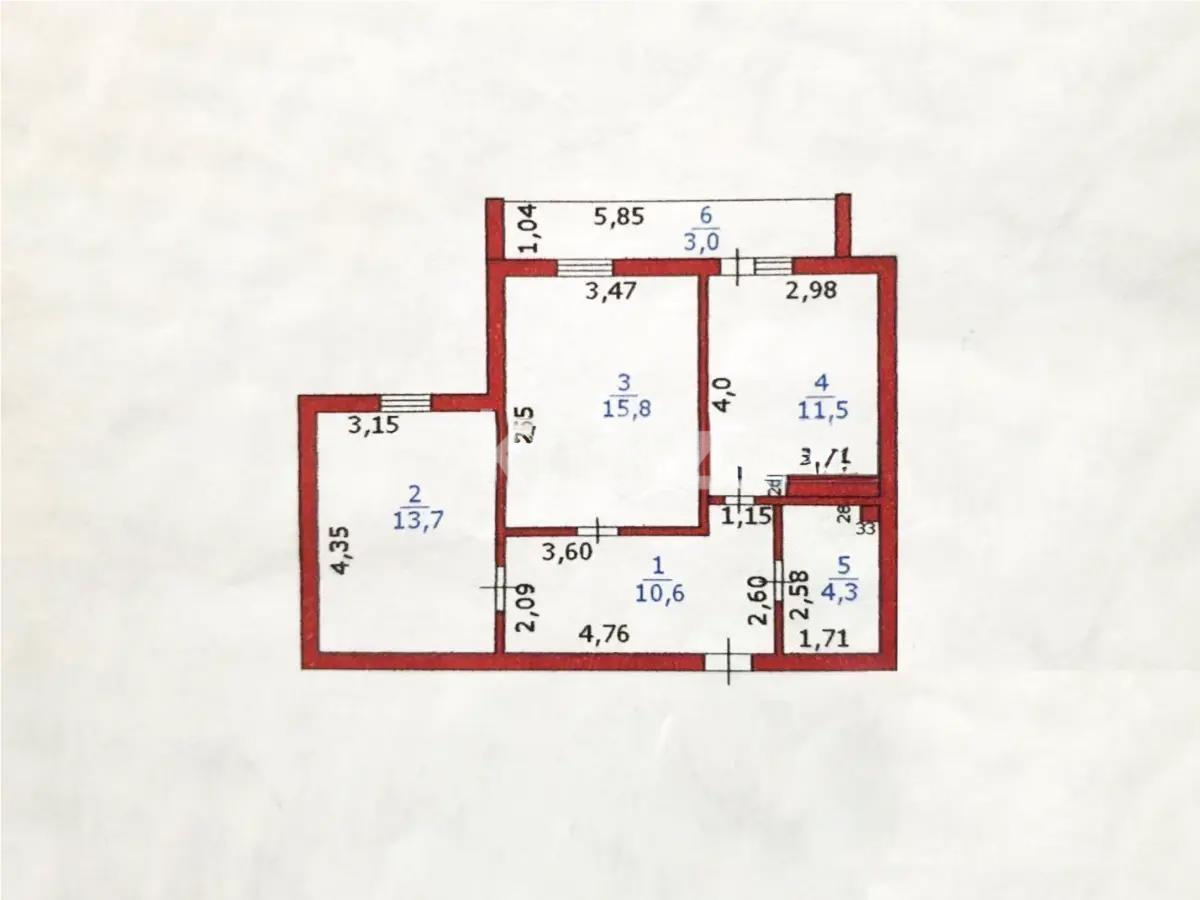 Продажа 2-комнатной квартиры, 60 м², пр. Кудайбердыулы, дом  24/1 - Продажа квартир в Астане фото 5 из 5