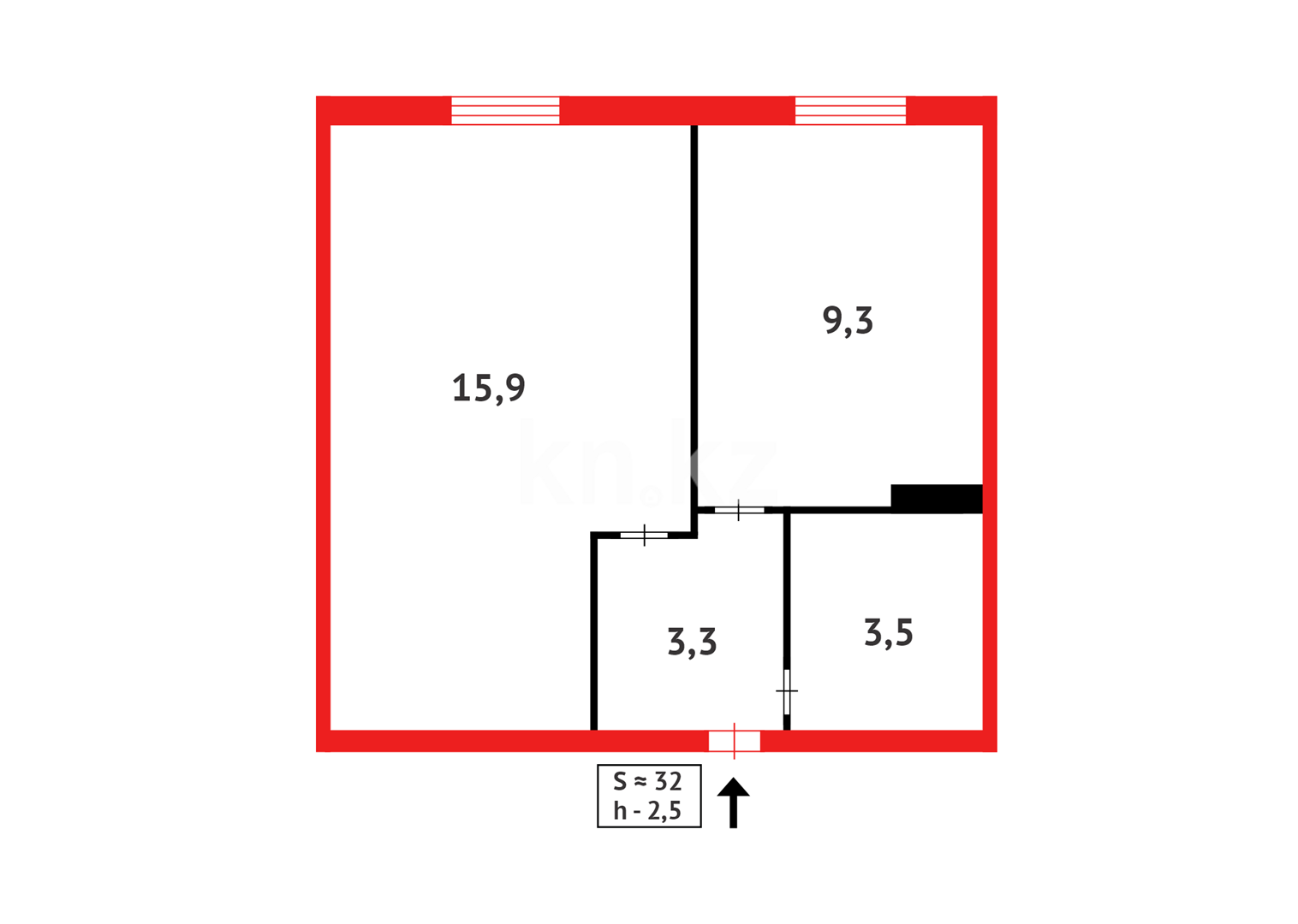 Продажа 2-комнатной квартиры, 32 м² - Продажа квартир в Караганде - страница 23 фото 11 из 11