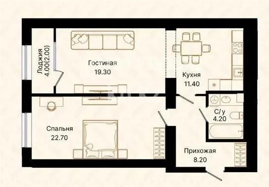 Продажа 2-комнатной квартиры, 68 м² - Продажа двухкомнатных квартир от собственников в Астане - страница 2 фото 1 из 1