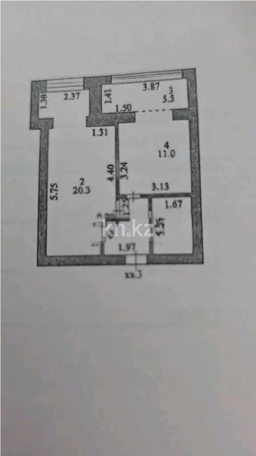 Продажа 1-комнатной квартиры, 44 м², ул. Ардагерлер, дом  38/3 - Продажа  однокомнатных квартир в Астане без посредников с фото фото 2 из 2