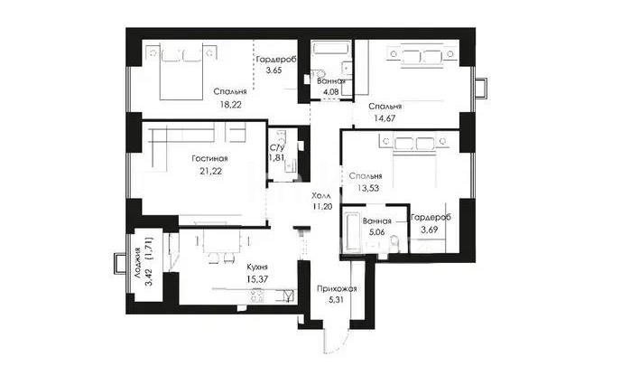 Продажа 4-комнатной квартиры, 120 м², ул. Сызганова, дом  1/2 в Астане