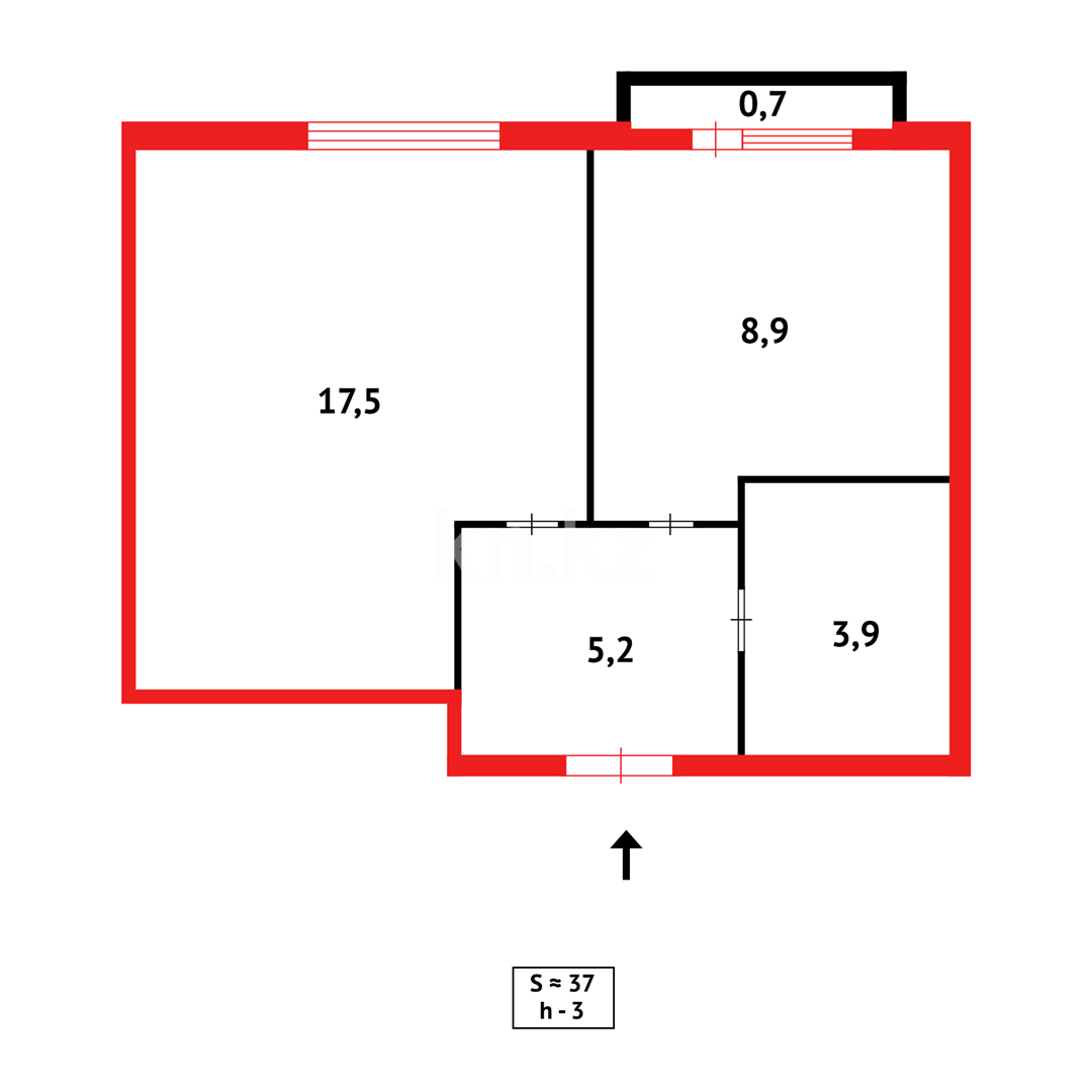 Продажа 1-комнатной квартиры, 37 м², ул. Айтматова в Астане - фото 7
