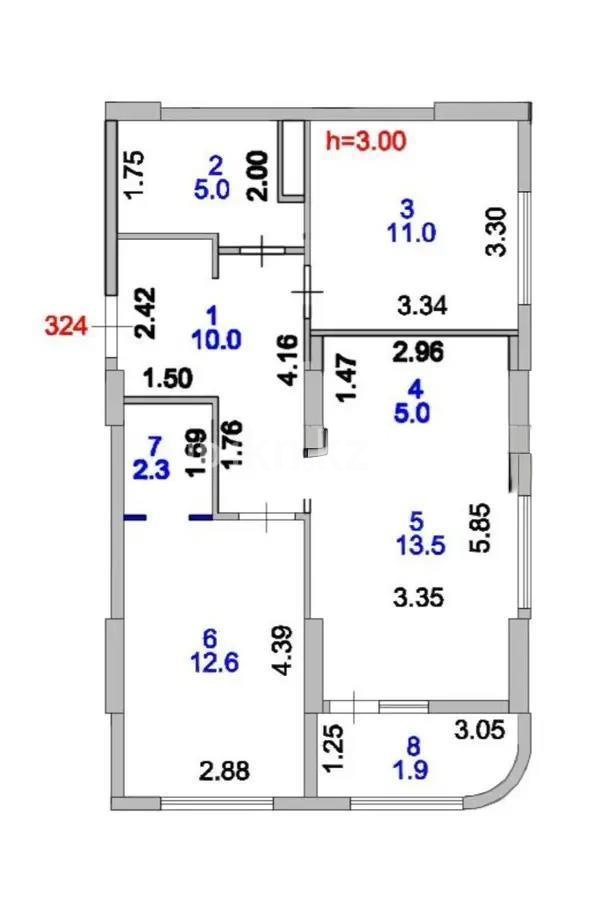 Продажа 3-комнатной квартиры, 64 м² - Продажа трехкомнатных квартир в блочном доме в Астане фото 6 из 6