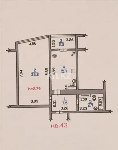 Продажа 1-комнатной квартиры, 65.6 м², ул. Жуалы, дом  12 - Продажа  однокомнатных квартир в новостройках Алматы без посредников фото 4 из 4