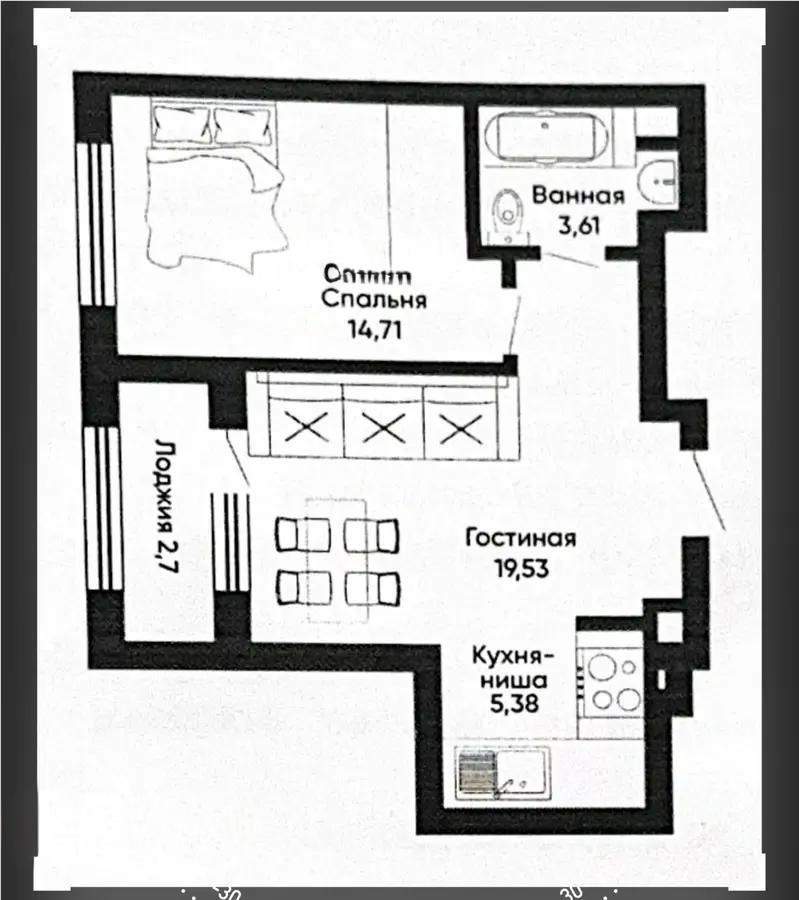 Продажа 2-комнатной квартиры, 45 м² - Продажа двухкомнатных квартир в Казахстане - страница 28 фото 2 из 2