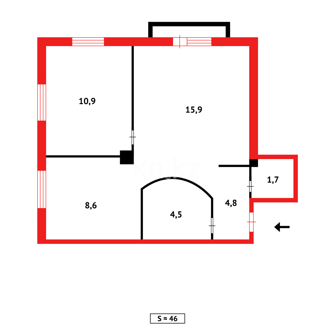 Продажа 2-комнатной квартиры, 46 м², ул. Мустафина - Продажа квартир в Казахстане фото 13 из 13