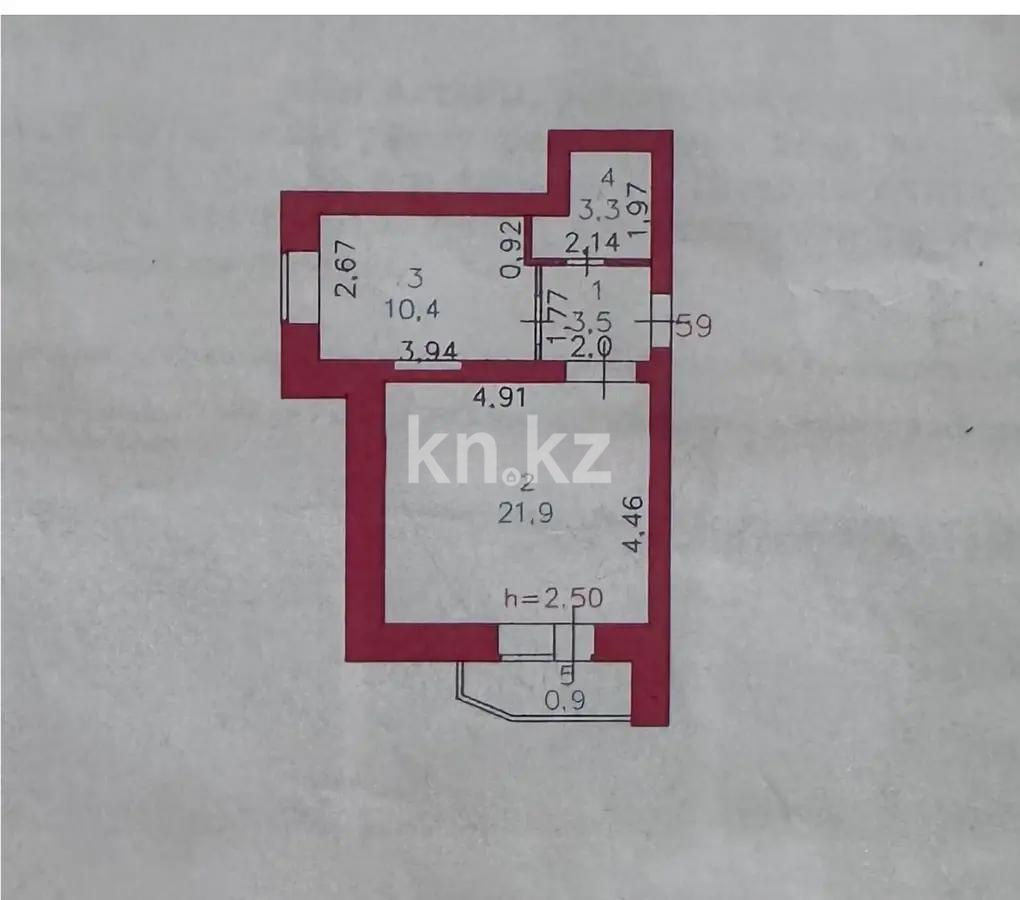 Продажа 2-комнатной квартиры, 59.1 м² - Продажа квартир в Астане - страница 2 фото 5 из 5