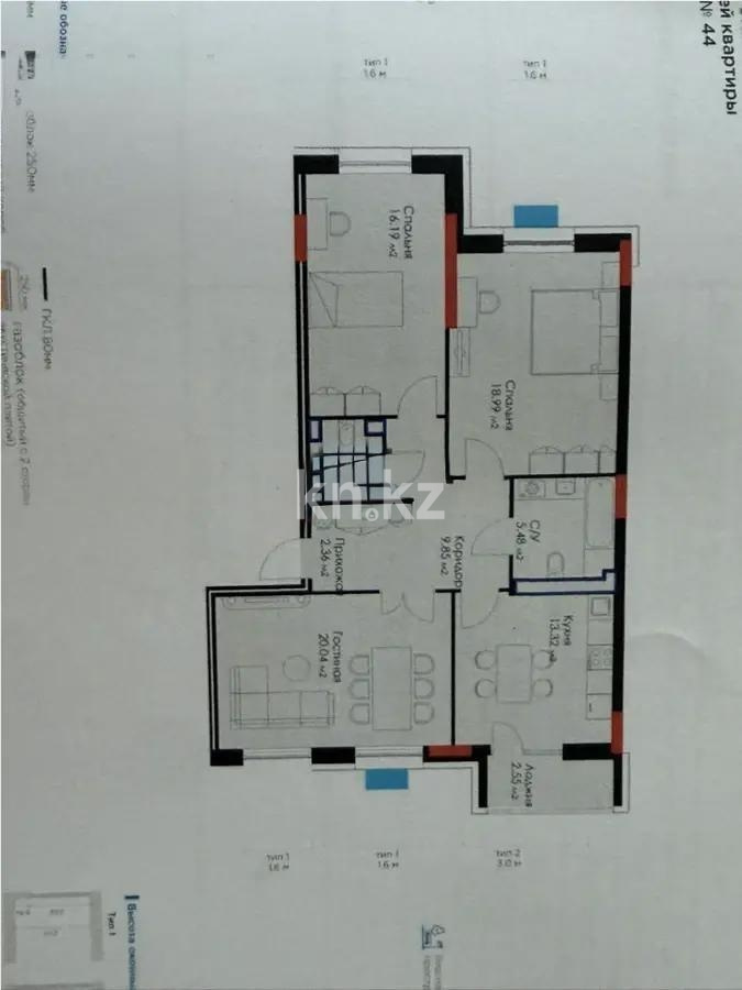 Продажа 3-комнатной квартиры, 92 м² - Продажа квартир в р-не Есиль Астаны - страница 2 фото 8 из 8