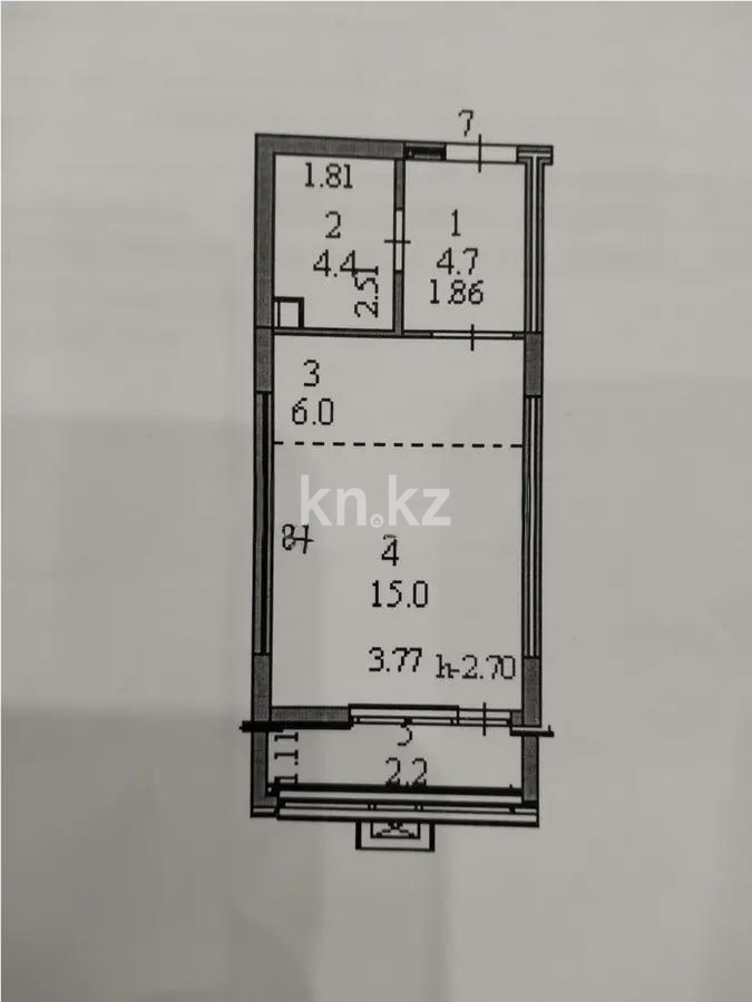 Продажа 1-комнатной квартиры, 34 м², ул. А-102, дом  11/2 в Астане - фото 3