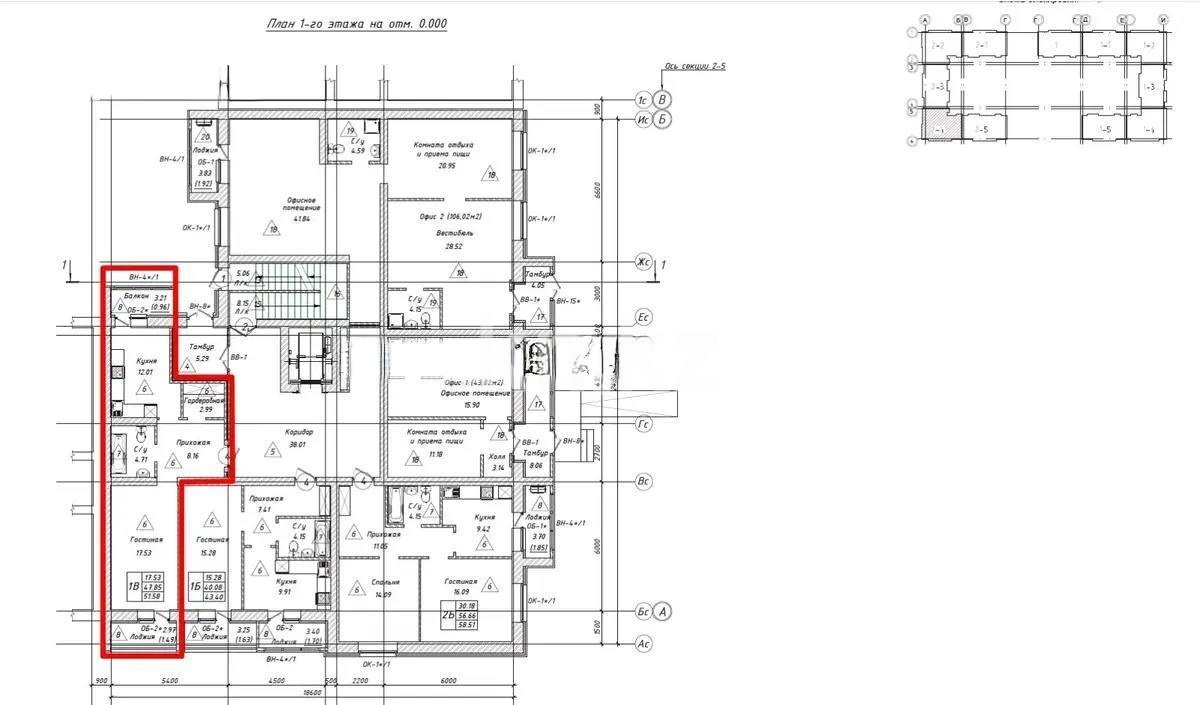 Продажа 1-комнатной квартиры, 48 м², ул. Айтматова, дом  33 стр - Продажа квартир в Астане фото 1 из 1
