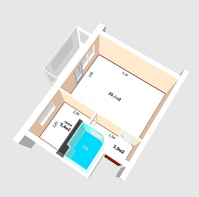 Продажа 1-комнатной квартиры, 32 м² - Продажа однокомнатных квартир в Бостандыкском р-не Алматы фото 17 из 23