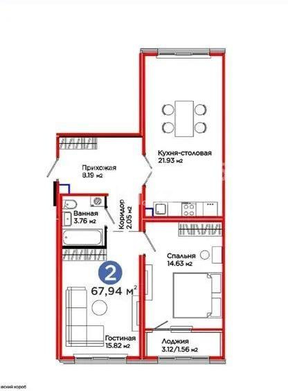 Продажа 3-комнатной квартиры, 67 м², пр. Туран, дом  57/7 - Продажа  трехкомнатных квартир в новостройках Астаны без посредников фото 1 из 1