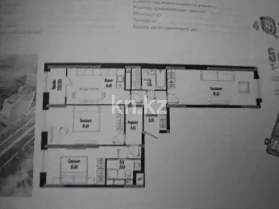 Продажа 3-комнатной квартиры, 90 м², ул. Бухар жырау, дом  12/2 - Продажа  трехкомнатных квартир в новостройках Астаны фото 1 из 1