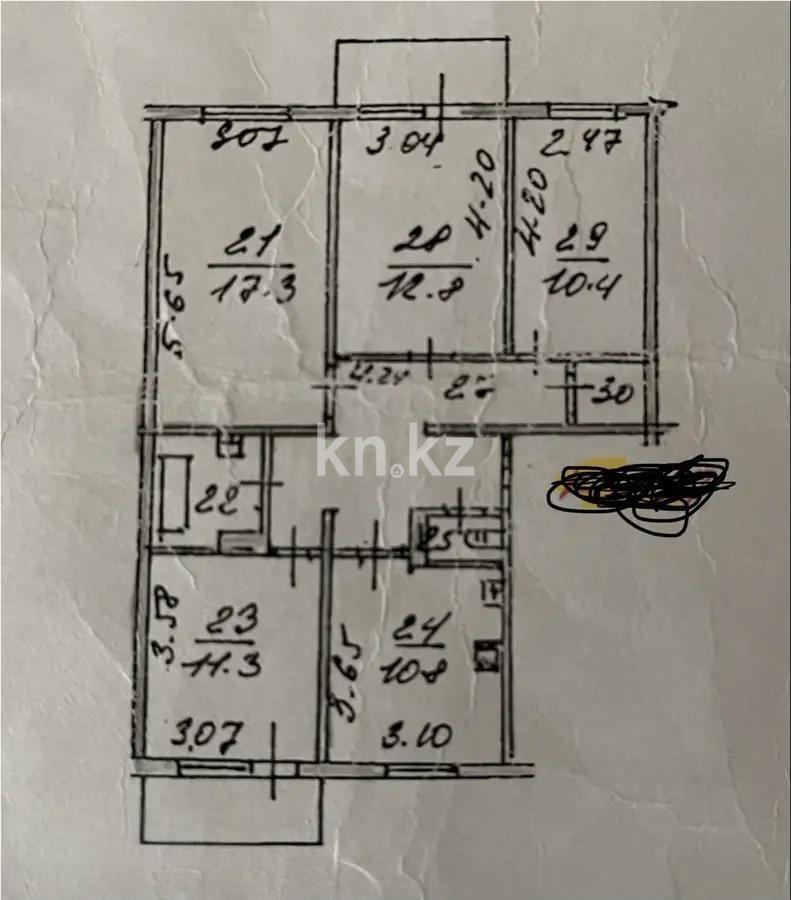 Продажа 4-комнатной квартиры, 82 м² - Продажа четырехкомнатных квартир в Алматы фото 7 из 7