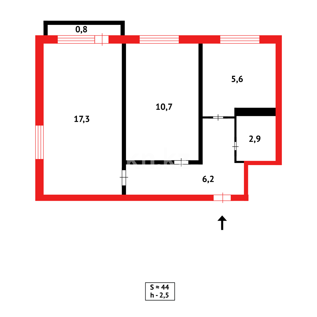 Продажа 2-комнатной квартиры, 43 м² в Абае - фото 7