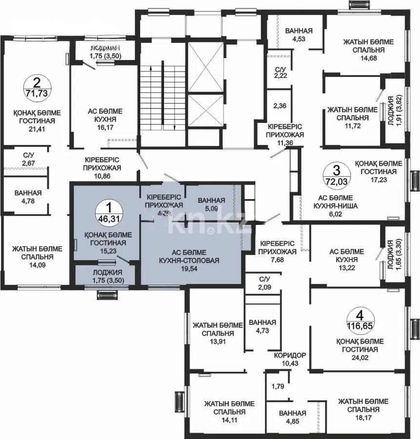 Продажа 1-комнатной квартиры, 47 м², пр. Туран, дом  39 стр - Продажа  однокомнатных квартир в Астане без посредников с фото фото 1 из 1
