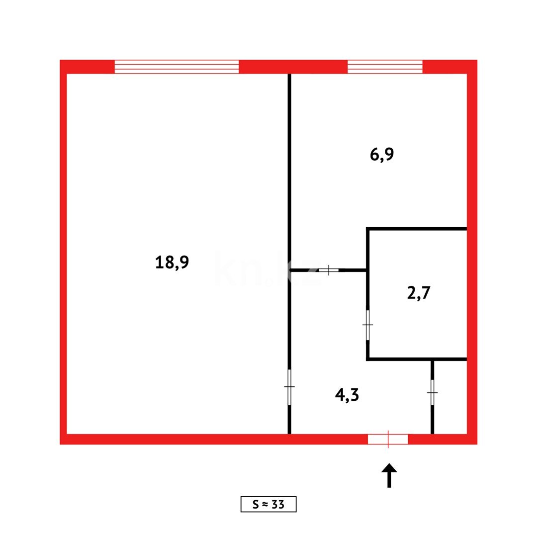 Продажа 1-комнатной квартиры, 33 м² в Темиртау - фото 5