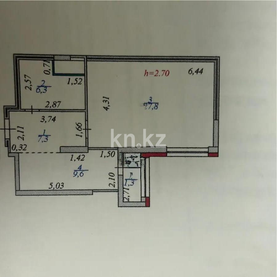 Продажа 1-комнатной квартиры, 54 м² - Продажа квартир в р-не Сарыарка Астаны фото 1 из 1
