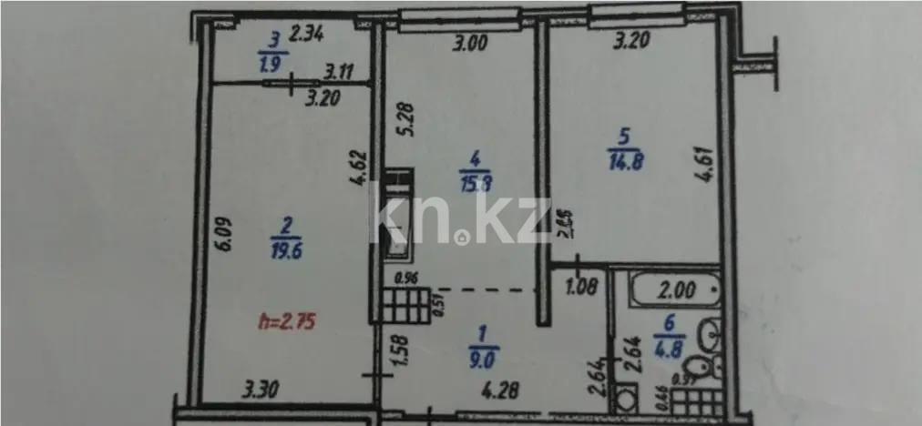 Продажа 2-комнатной квартиры, 67 м², мкр-н Кайрат, дом  303/5 в Алматы - фото 4