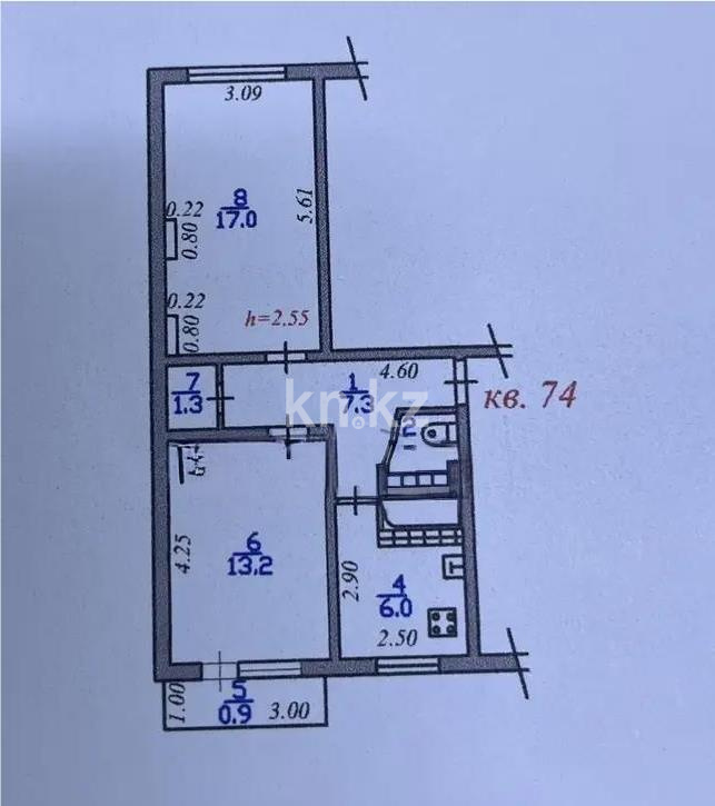 Продажа 2-комнатной квартиры, 48.6 м² в Алматы - фото 7