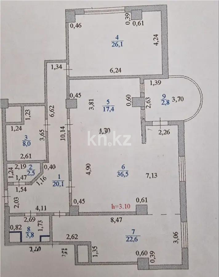 Продажа 3-комнатной квартиры, 140 м², пр. Кабанбай батыра, дом  6/3 в Астане - фото 8