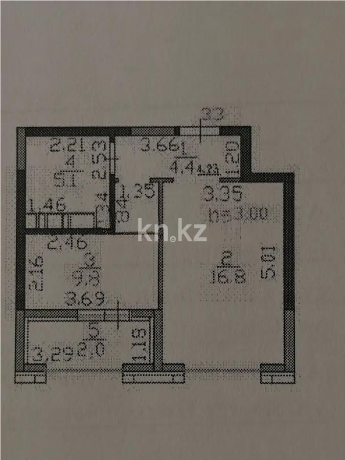 Продажа 1-комнатной квартиры, 38 м² - Продажа однокомнатных квартир в р-не Сарайшык Астаны фото 1 из 1