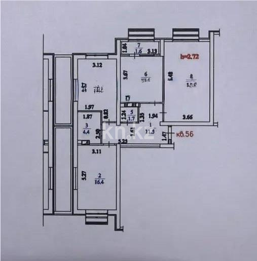 Продажа 3-комнатной квартиры, 88.5 м² - Продажа квартир в Алатауском р-не Алматы фото 1 из 1