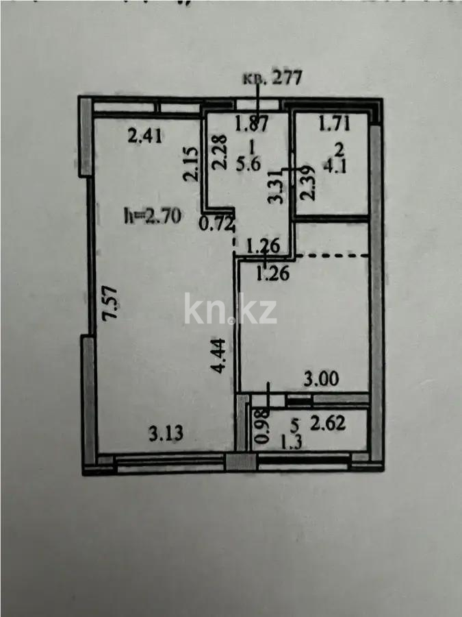 Продажа 1-комнатной квартиры, 42.9 м², пр. Кабанбай батыра, дом  49 - Продажа квартир в новостройках Астаны с фото фото 4 из 4