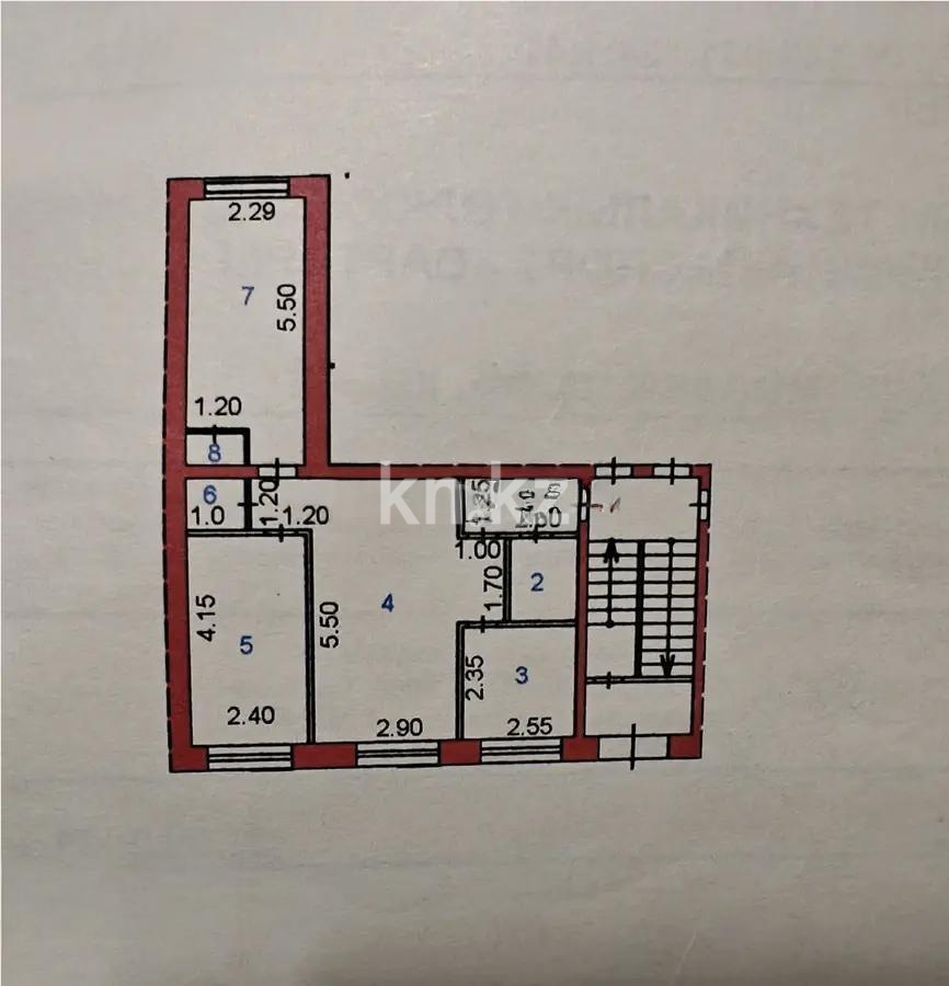 Продажа 3-комнатной квартиры, 55 м², ул. Кузембаева, дом  56 - Продажа  трехкомнатных квартир в Караганде без посредников с фото фото 6 из 6