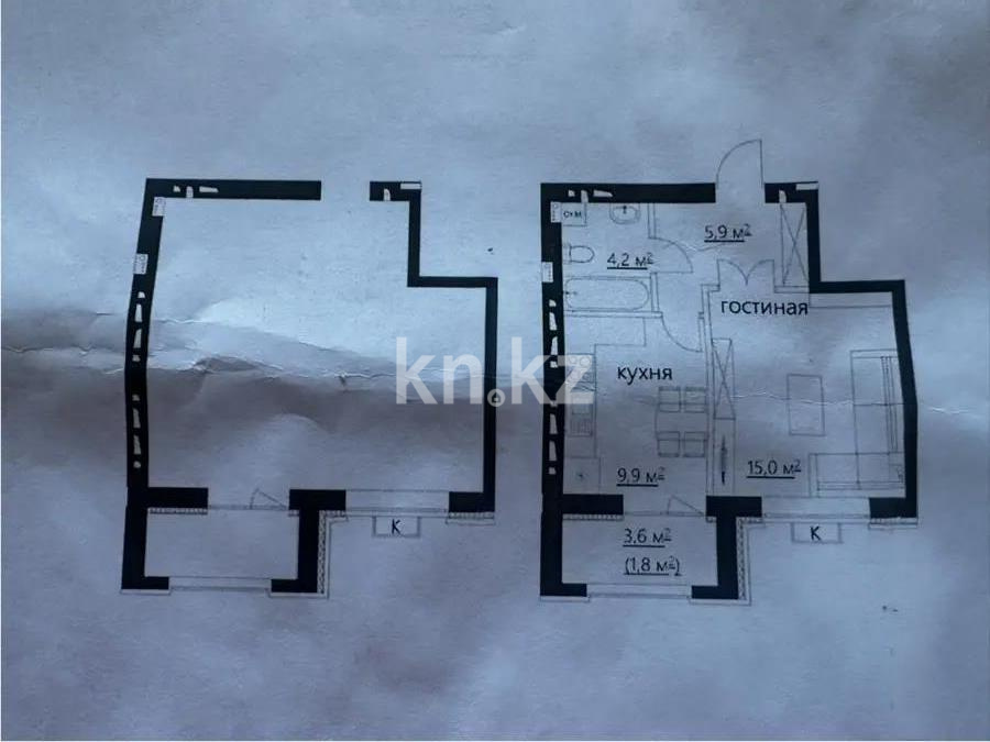 Продажа 1-комнатной квартиры, 38 м² - Продажа квартир от собственников в Караганде фото 3 из 3